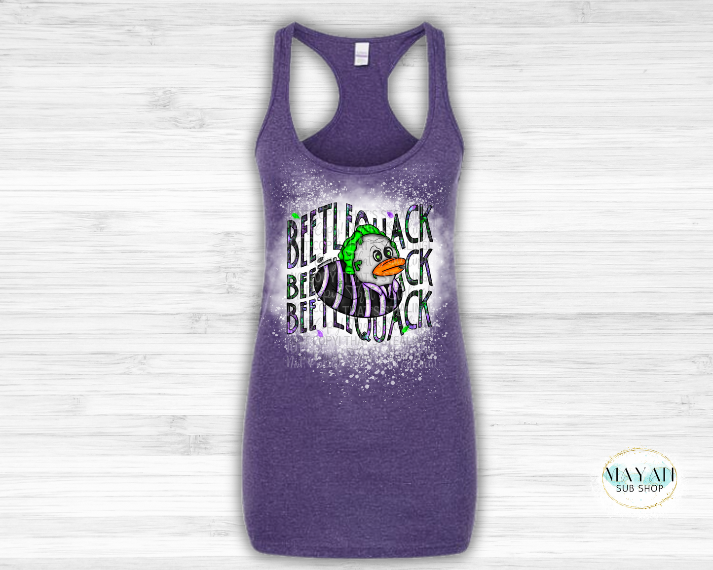 Beetle Quack Bleached Racerback Tank Top