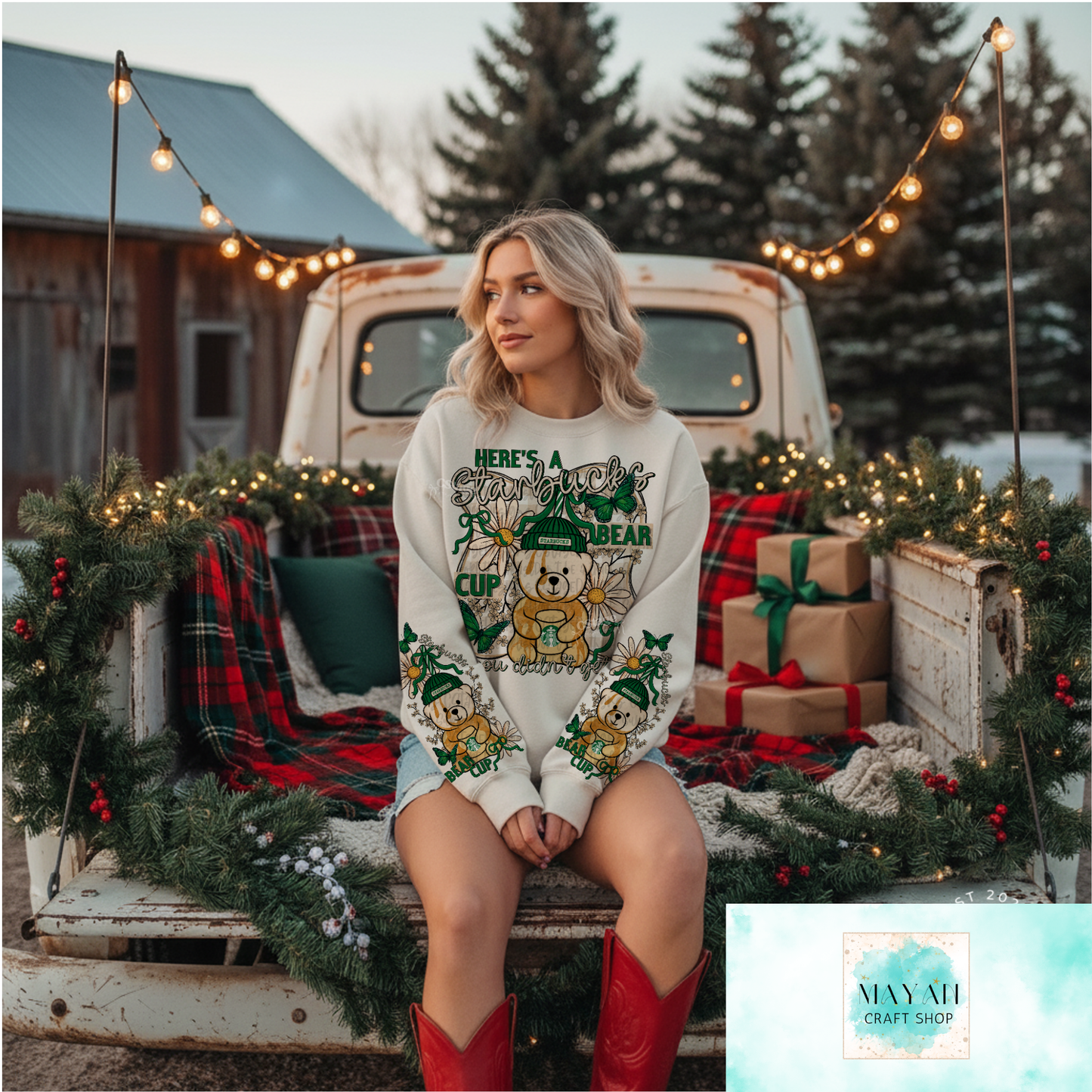 Bear Cup Sweatshirt w/ Sleeve Design