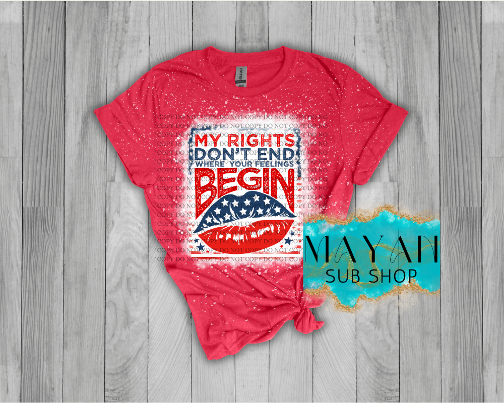 My Rights Bleached Shirt - Mayan Sub Shop