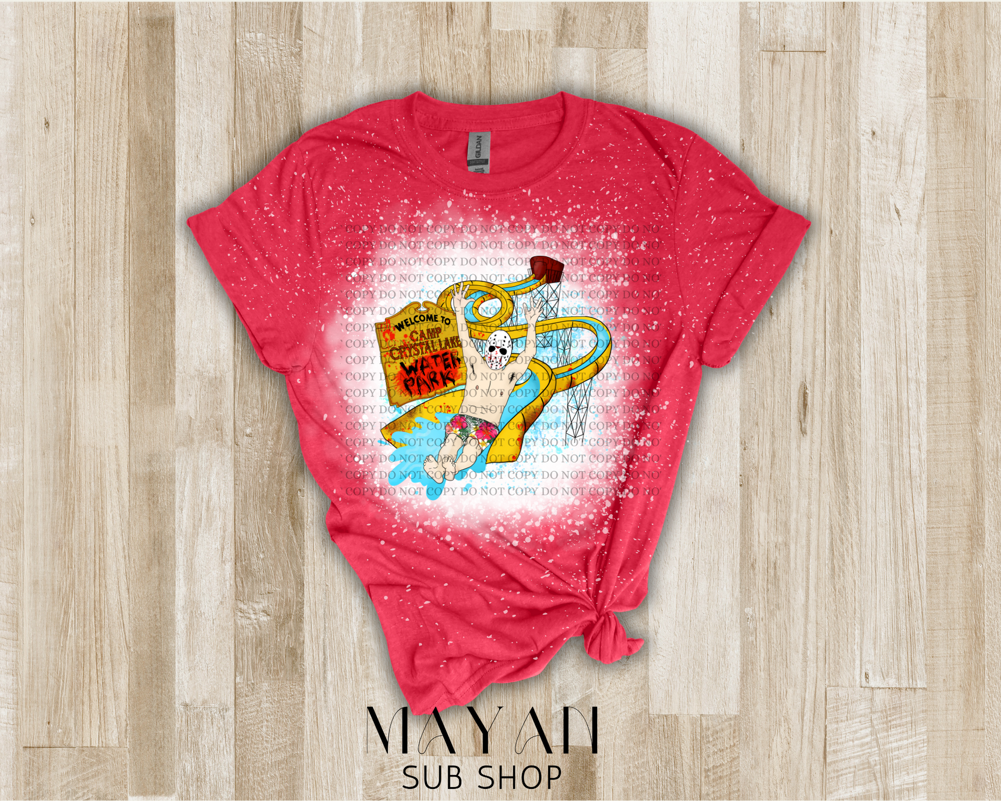 Welcome to camp bleached shirt - Mayan Sub Shop