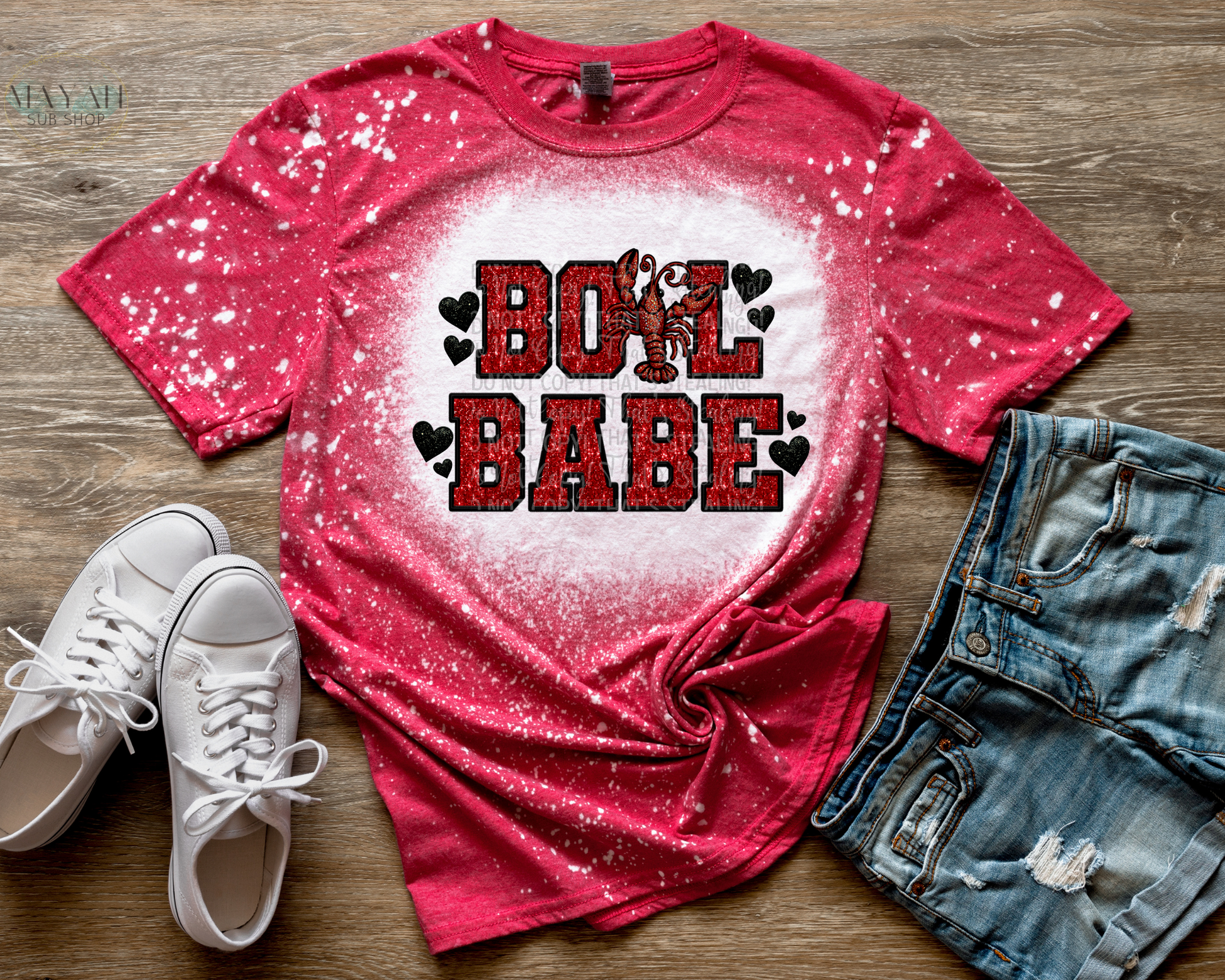 Boil Babe Bleached Tee - Mayan Sub Shop