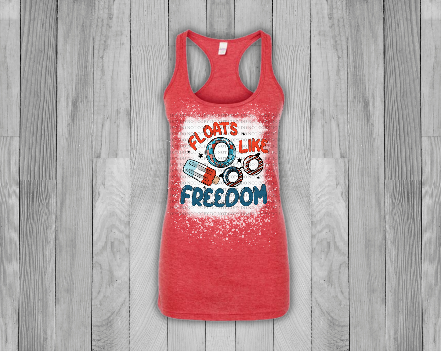 Floats Like Freedom Bleached Tank Top - Mayan Sub Shop