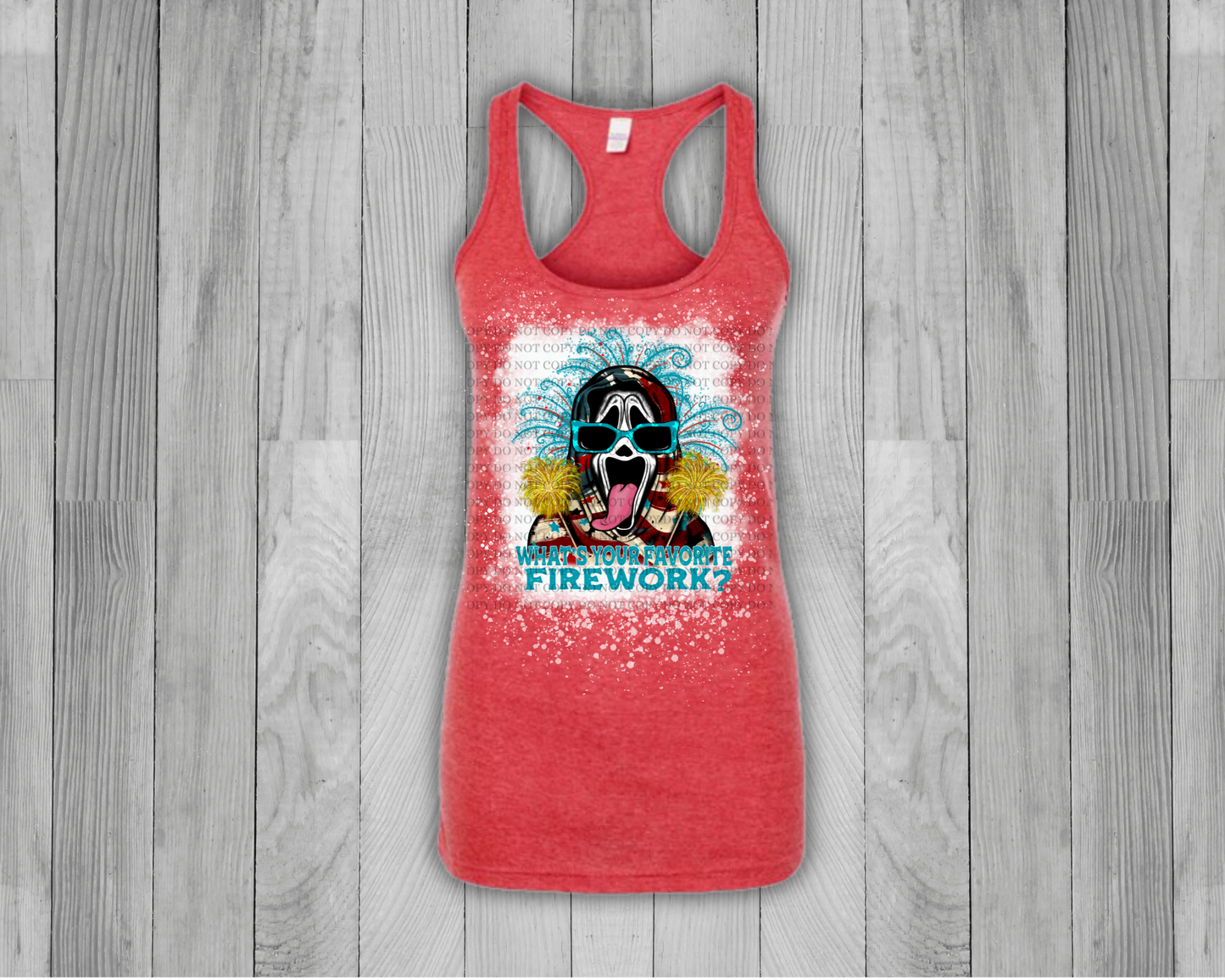 Favorite Fireworks Bleached Tank Top - Mayan Sub Shop