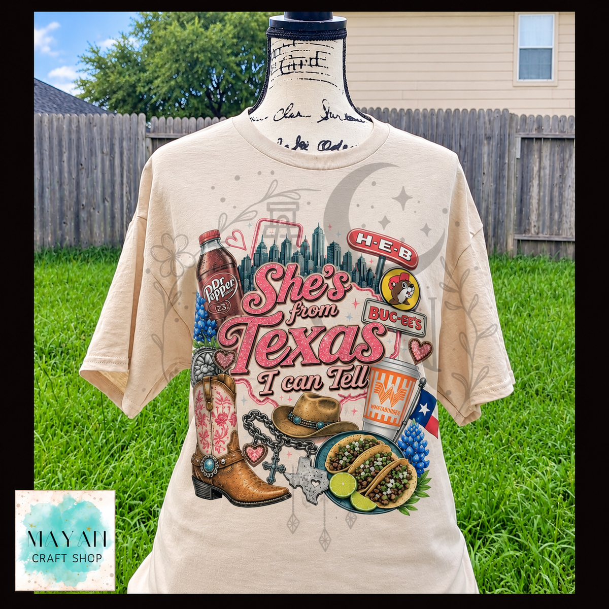 She's from Texas sand shirt.