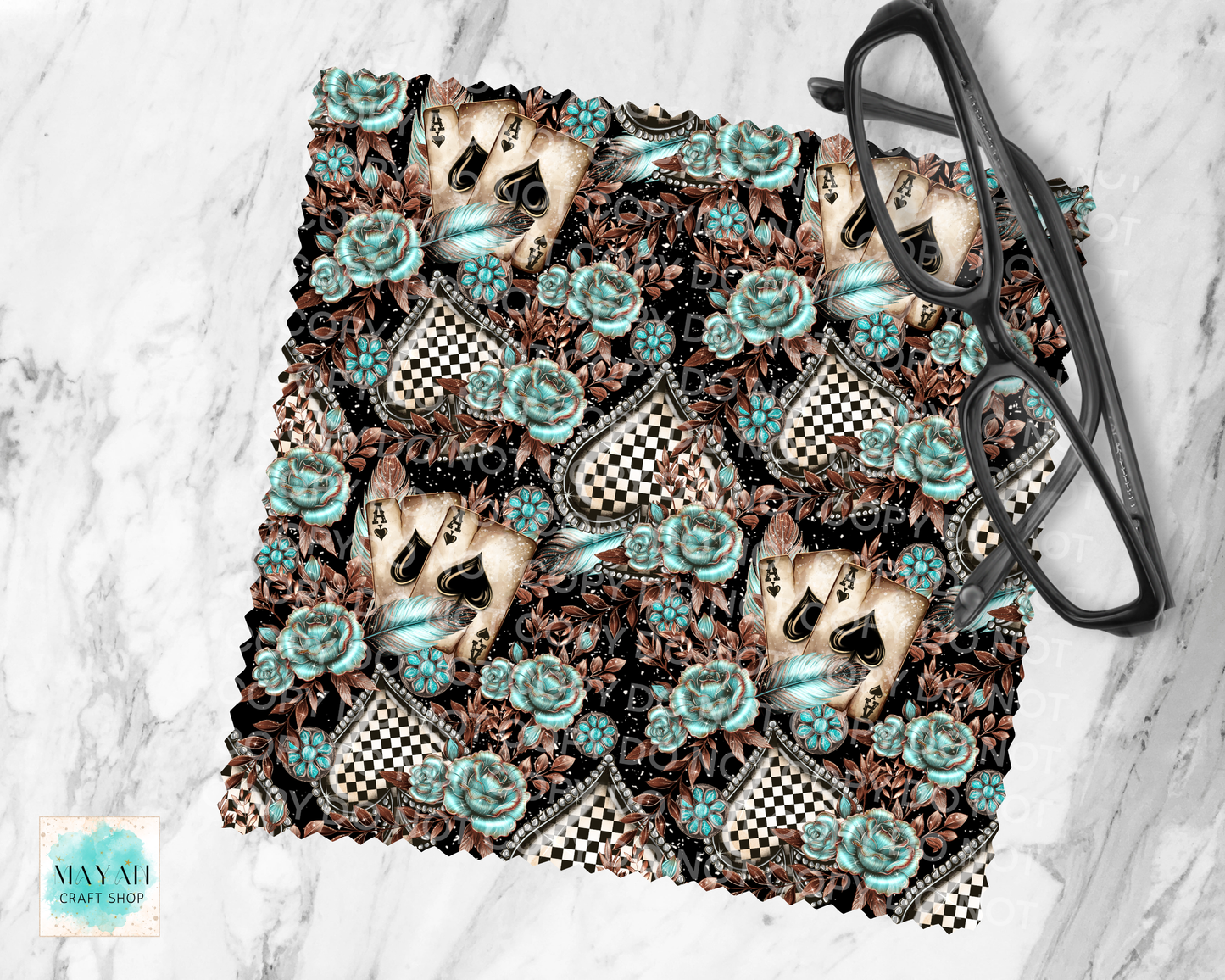 Checkered Spades Lens Cloth Cleaner - Mayan Craft Shop