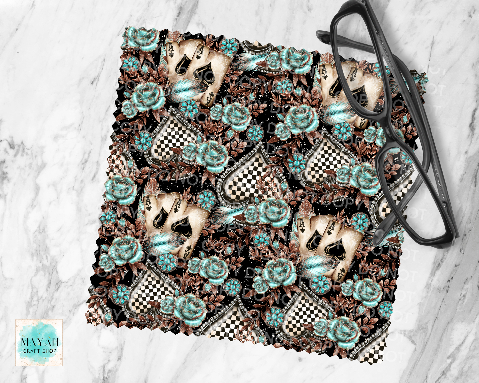 Checkered Spades Lens Cloth Cleaner - Mayan Craft Shop