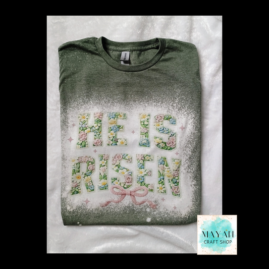 He is Risen Bleached Shirt