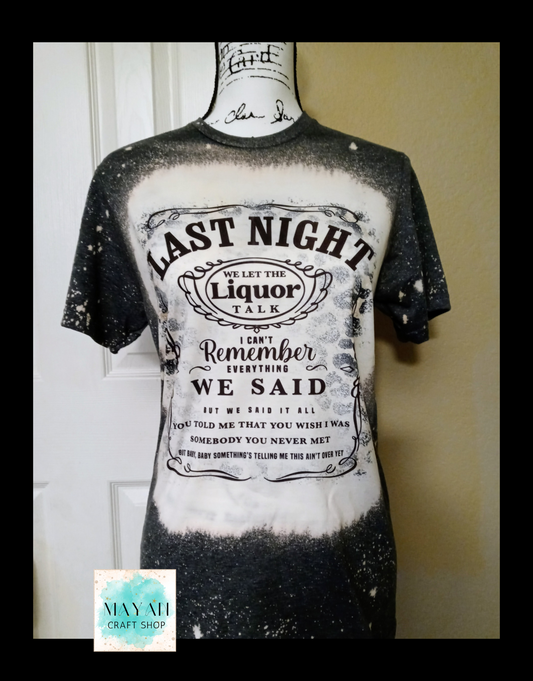 Last night talk heather charcoal shirt sample.