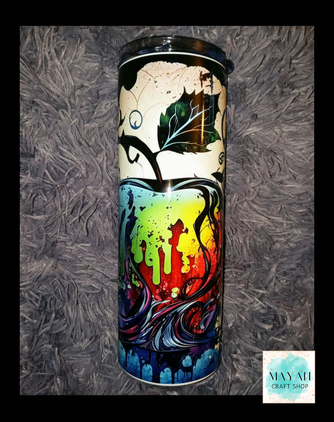 Poison apple tumbler sample.