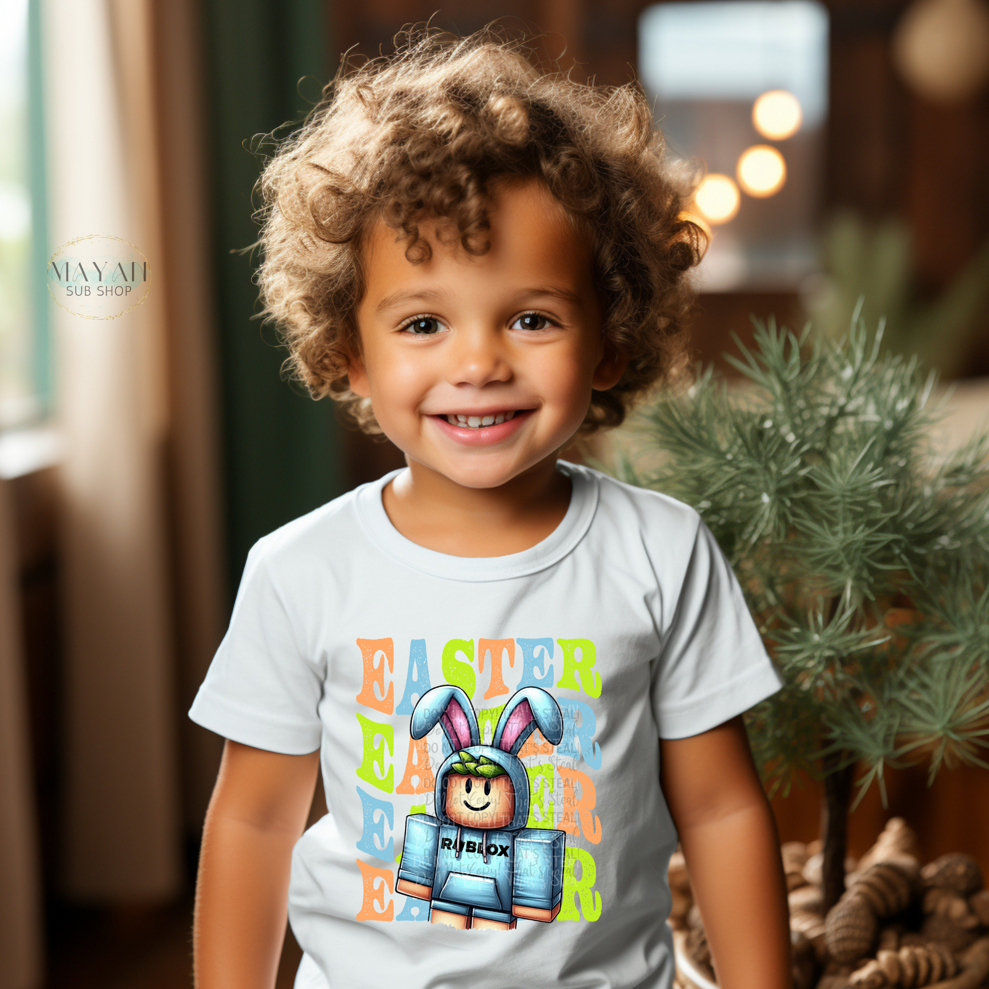 Easter blox kids shirt. -Mayan Sub Shop