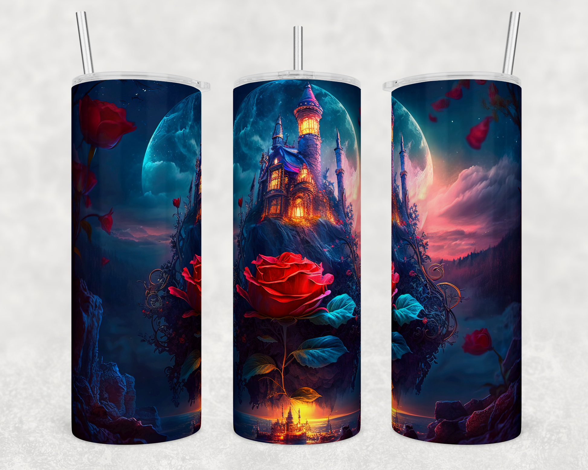 Rose moon 20 oz. skinny tumbler. - Mayan Sub Shop