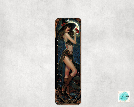 rose witch bookmark. -Mayan Craft Shop