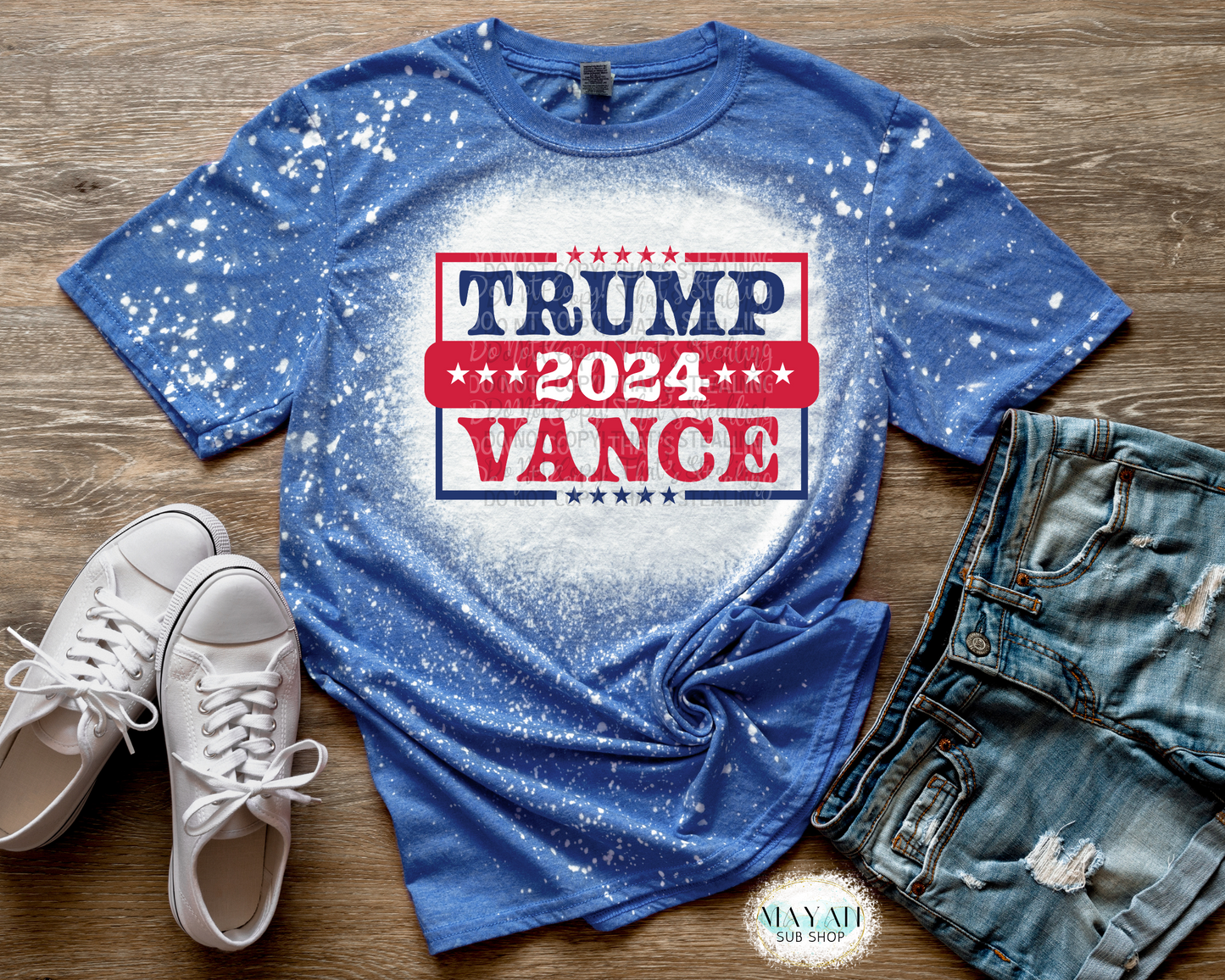 Trump 2024 Vance R/B Bleached Tee