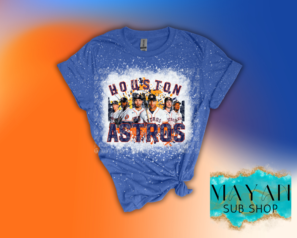 Houston Baseball Team Bleached Shirt - Mayan Sub Shop