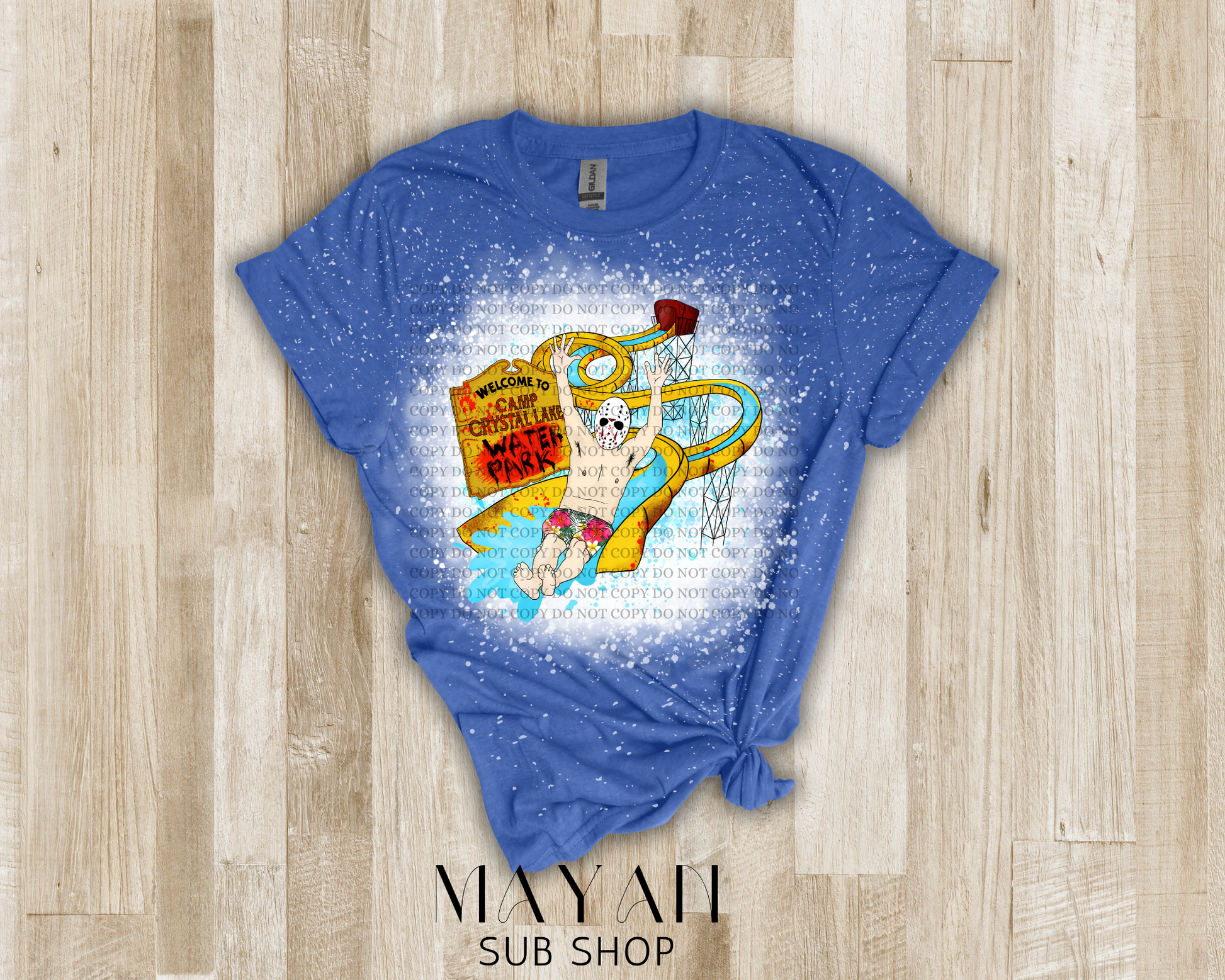 Welcome to camp bleached shirt - Mayan Sub Shop
