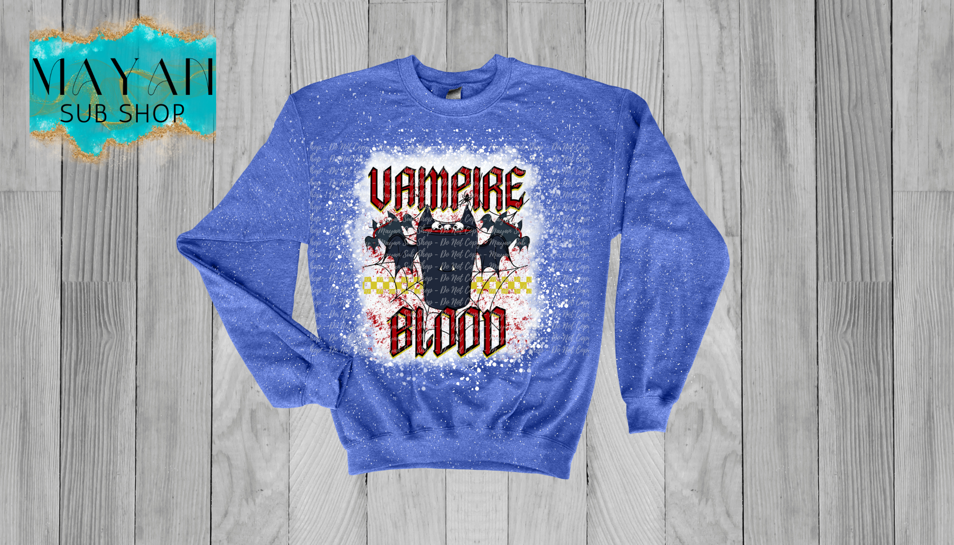 Vampire Blood Bleached Sweatshirt - Mayan Sub Shop