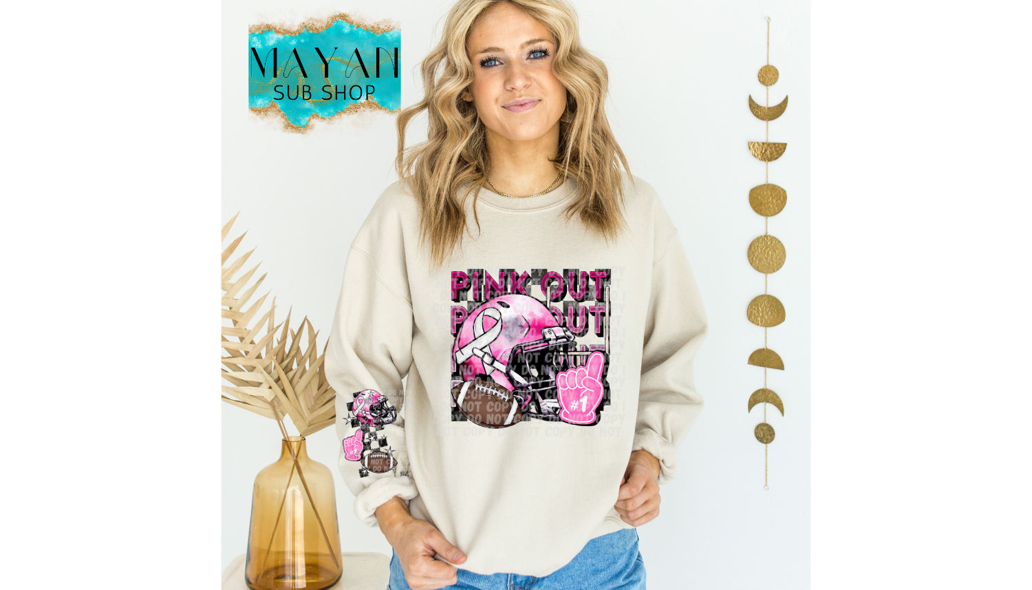 Pink Out Cancer Awareness Sweatshirt - Mayan Sub Shop