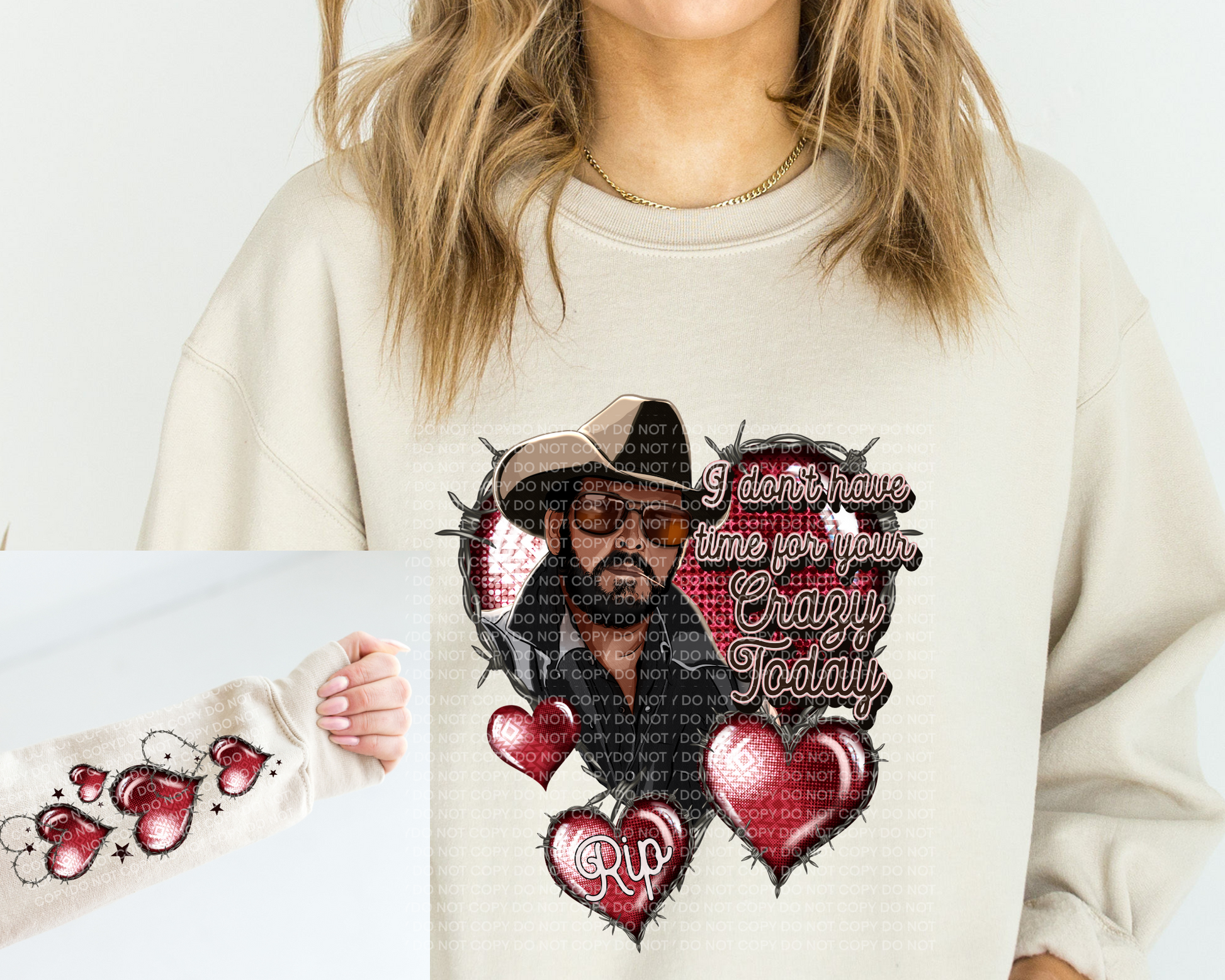 Crazy love sand sweatshirt. -Mayan Craft Shop