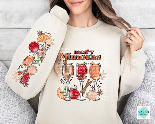 Merry mimosas sand sweatshirt. -Mayan Sub Shop