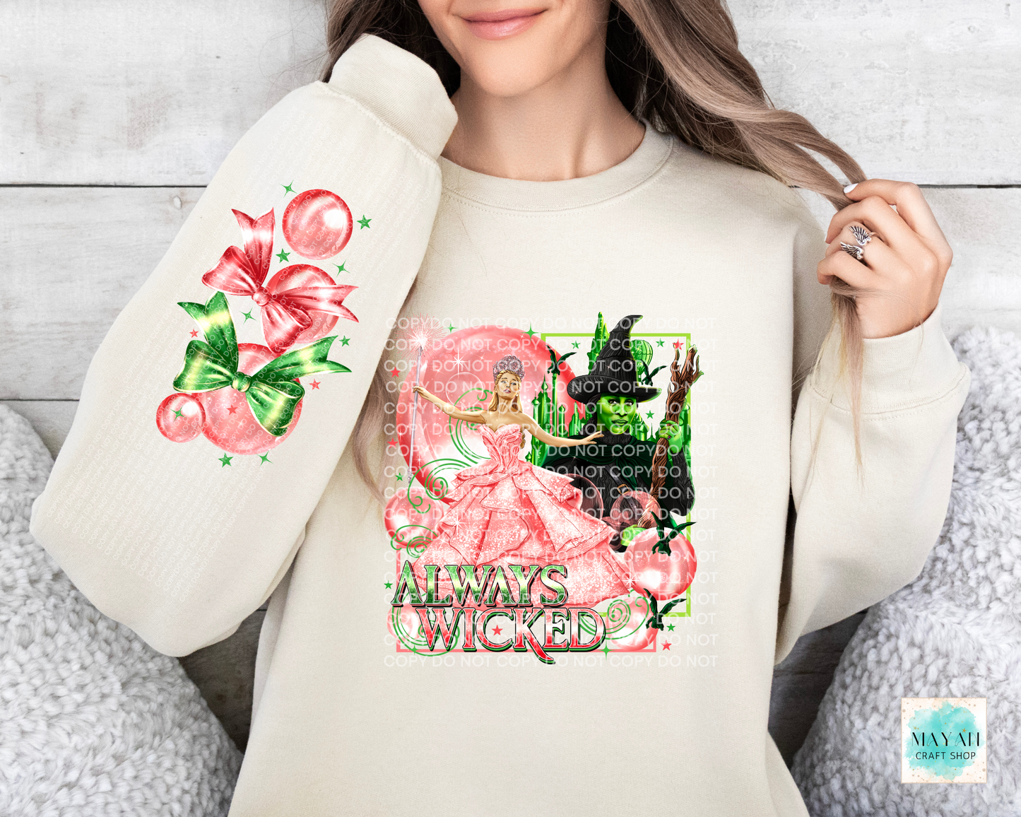 Always wicked sand sweatshirt w/ sleeve design. -Mayan Craft Shop