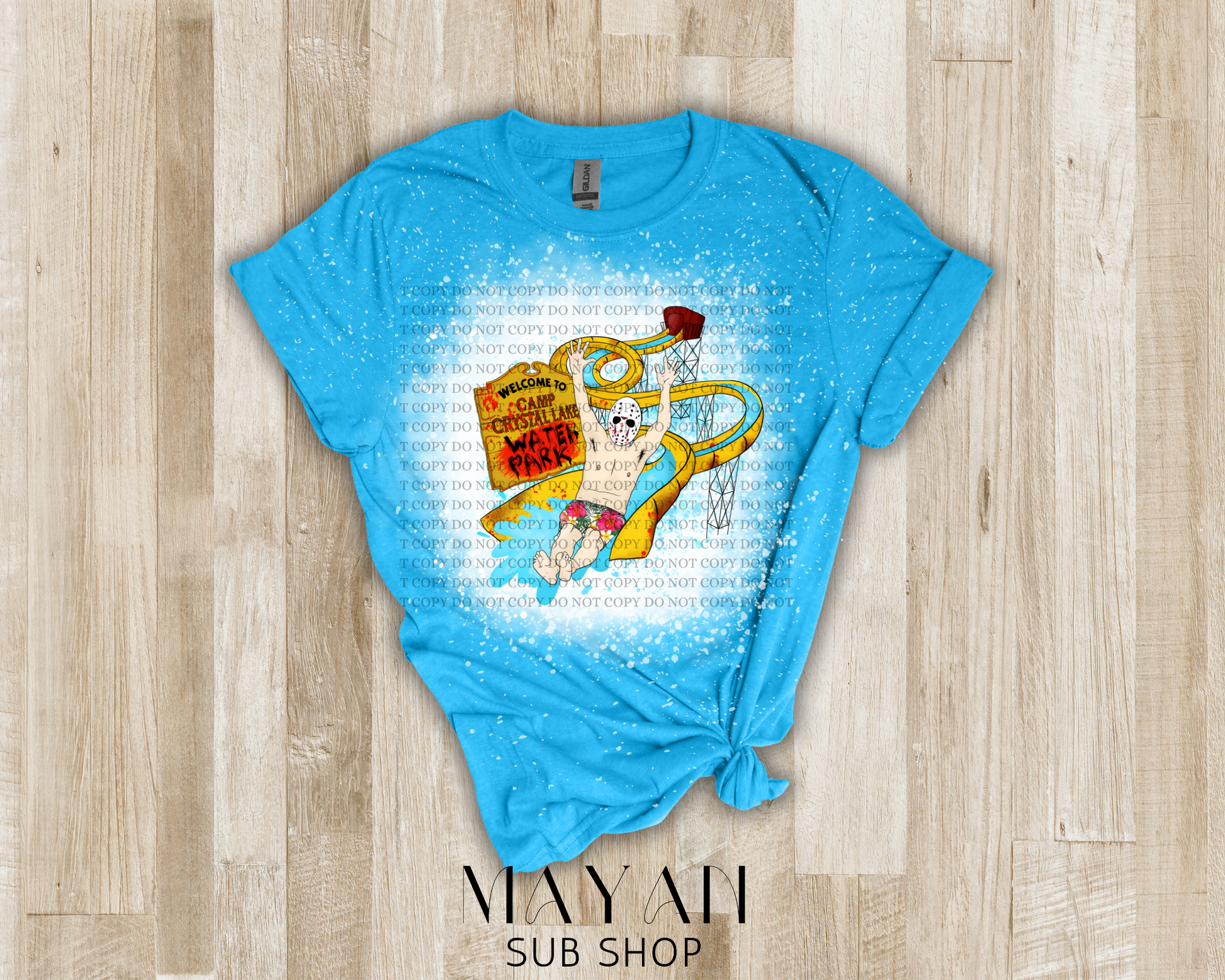 Welcome to camp bleached shirt - Mayan Sub Shop