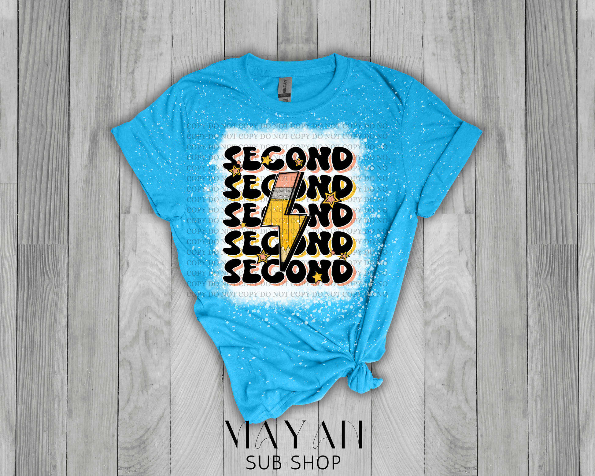 Second Grade Teacher Retro Bleached Shirt - Mayan Sub Shop