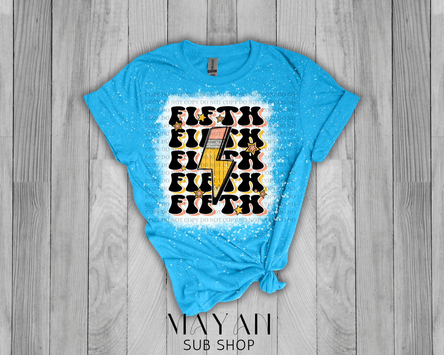 Fifth Grade Teacher Retro Bleached Shirt - Mayan Sub Shop