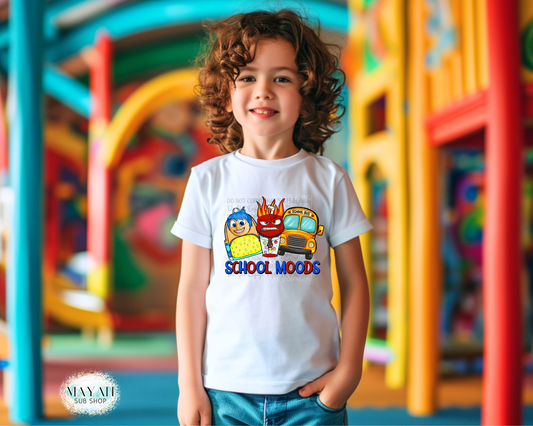 School Moods kids shirt. -Mayan Sub Shop