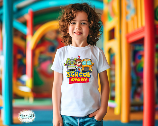 School story kids shirt. -Mayan Sub Shop