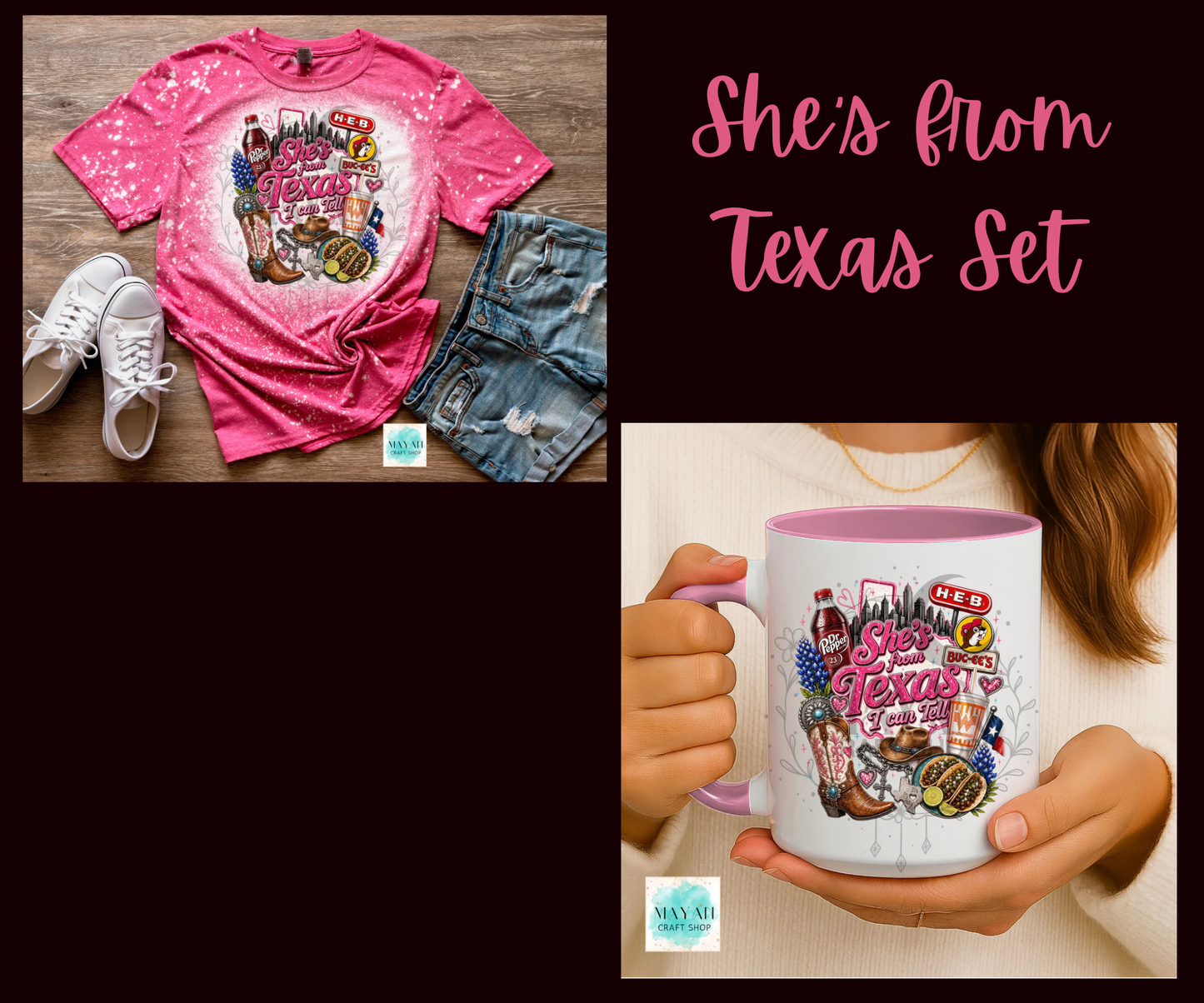 She's from Texas Shirt/Mug Set