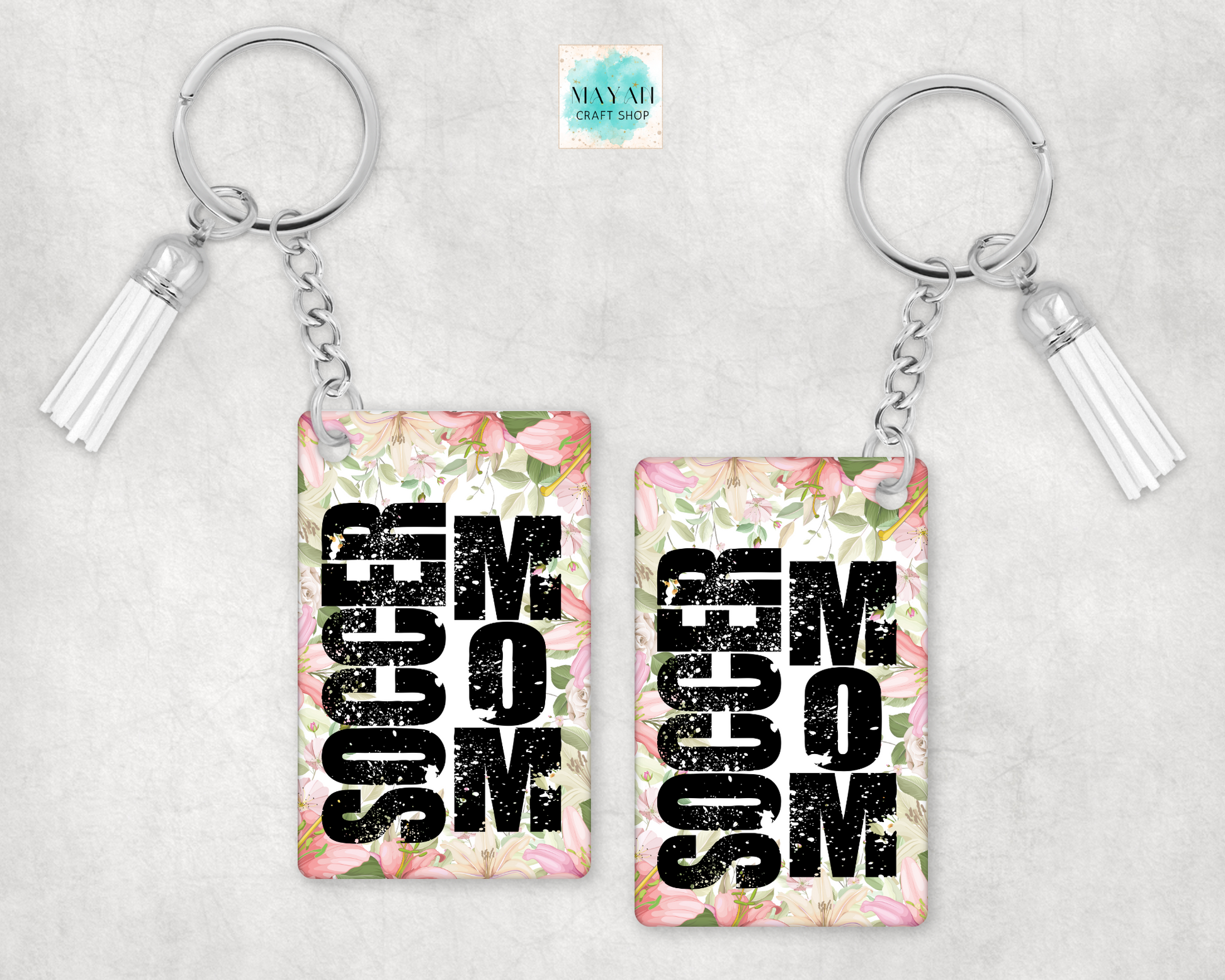 Soccer mom key chain. -Mayan Craft Shop