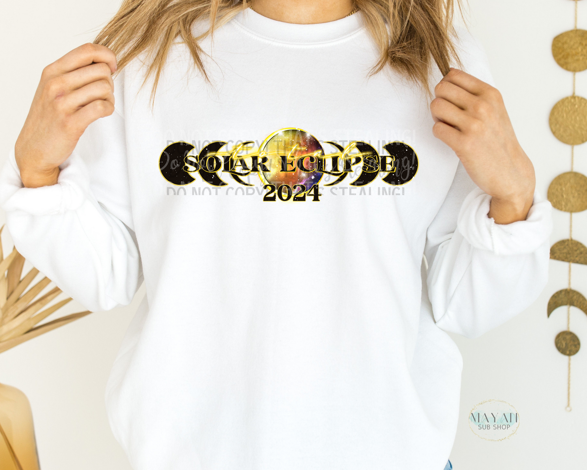 Solar eclipse 2024 sweatshirt. -Mayan Sub Shop