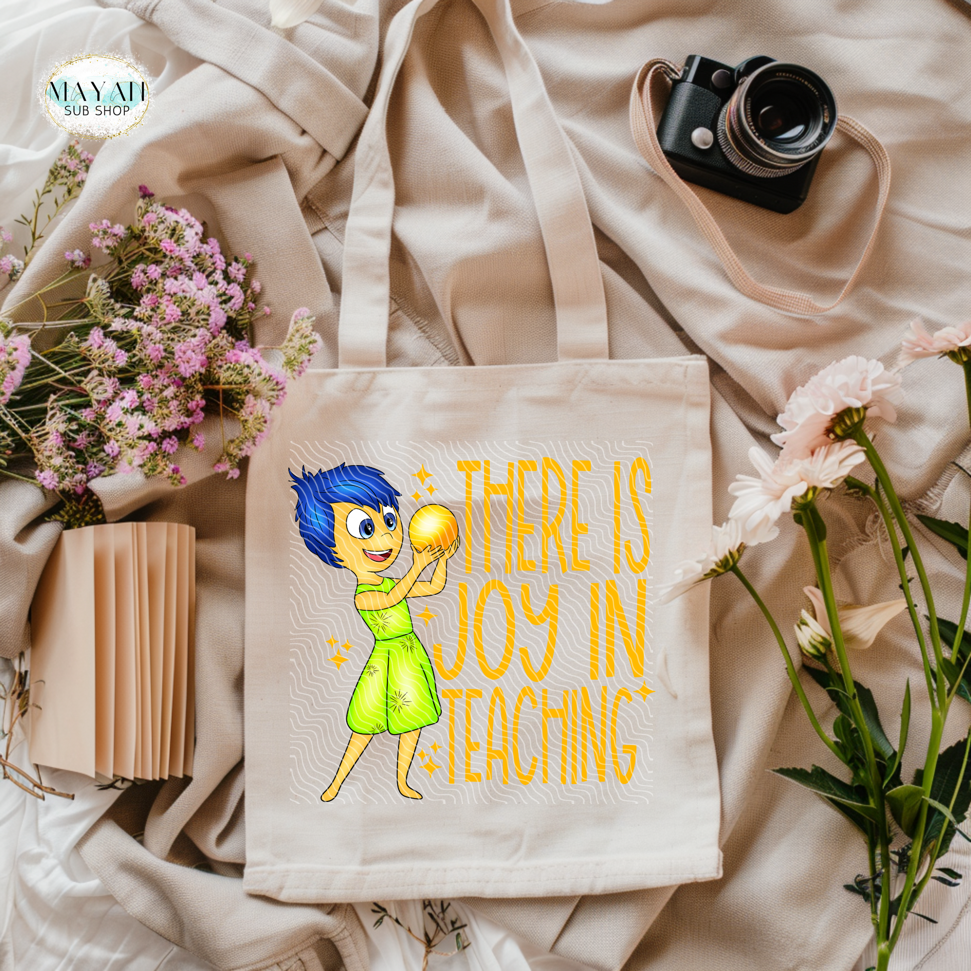 Joy in teaching canva tote bag. -Mayan Sub Shop