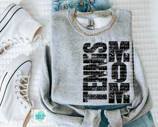 Tennis mom heather grey sweatshirt. -Mayan Craft Shop
