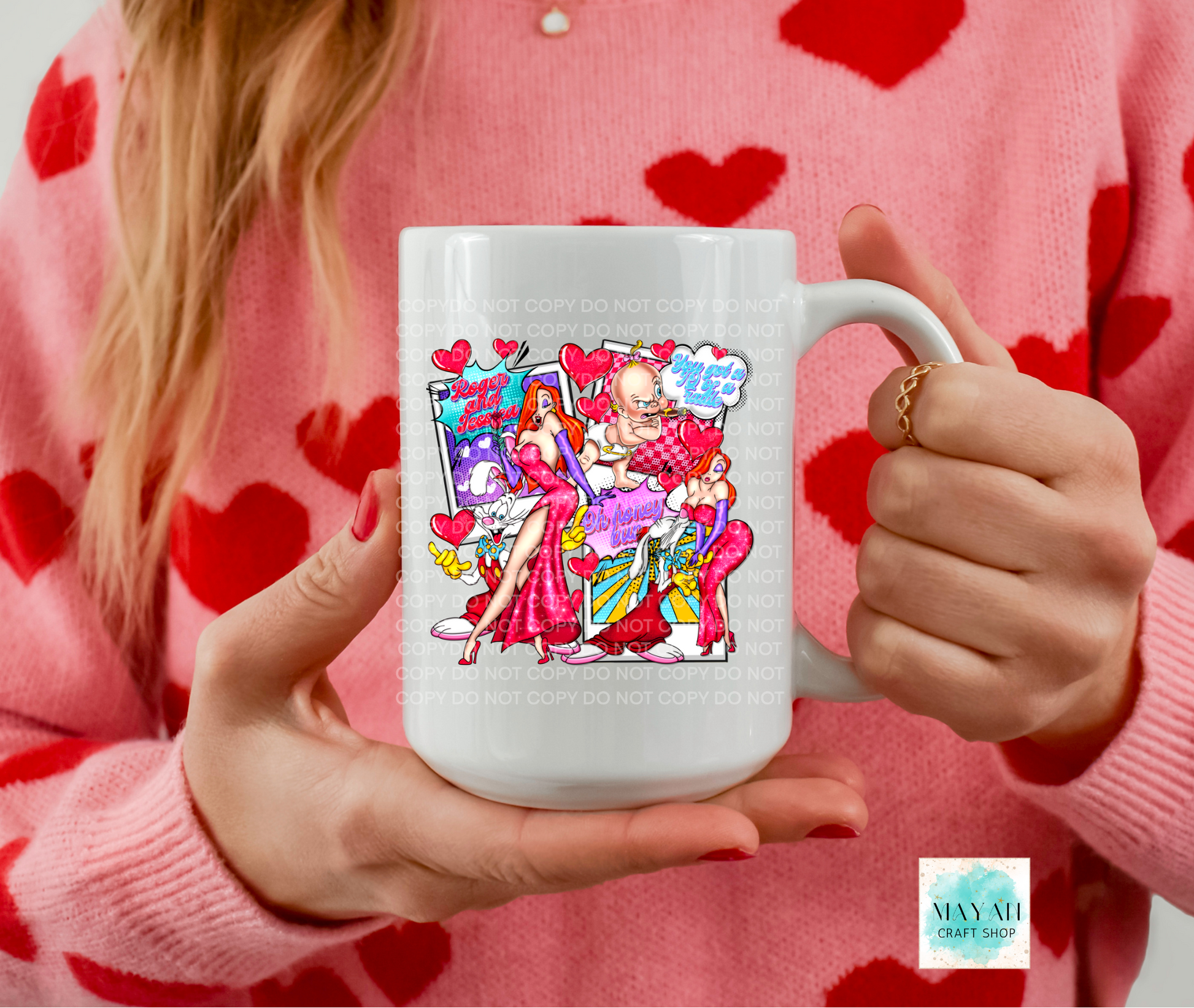 Toon love coffee mug. -Mayan Craft Shop