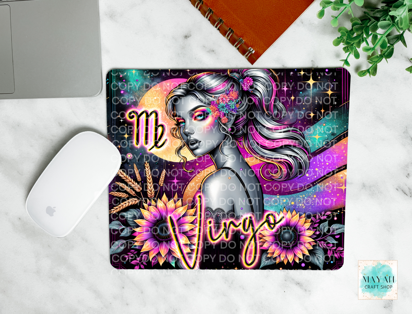 Virgo mouse pad. -Mayan Craft Shop