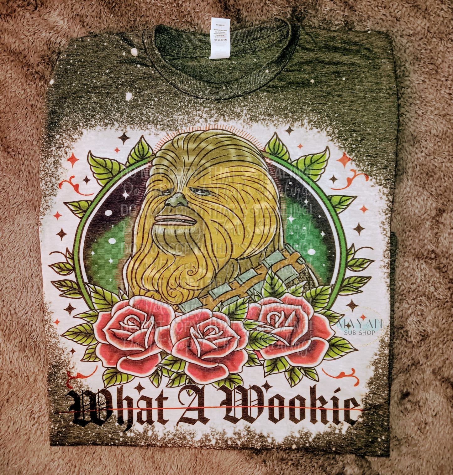 What A Wookie Bleached Tee - Mayan Sub Shop