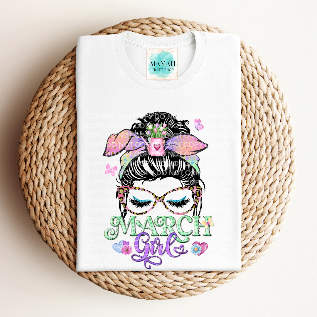 March girl white shirt. -Mayan Craft Shop