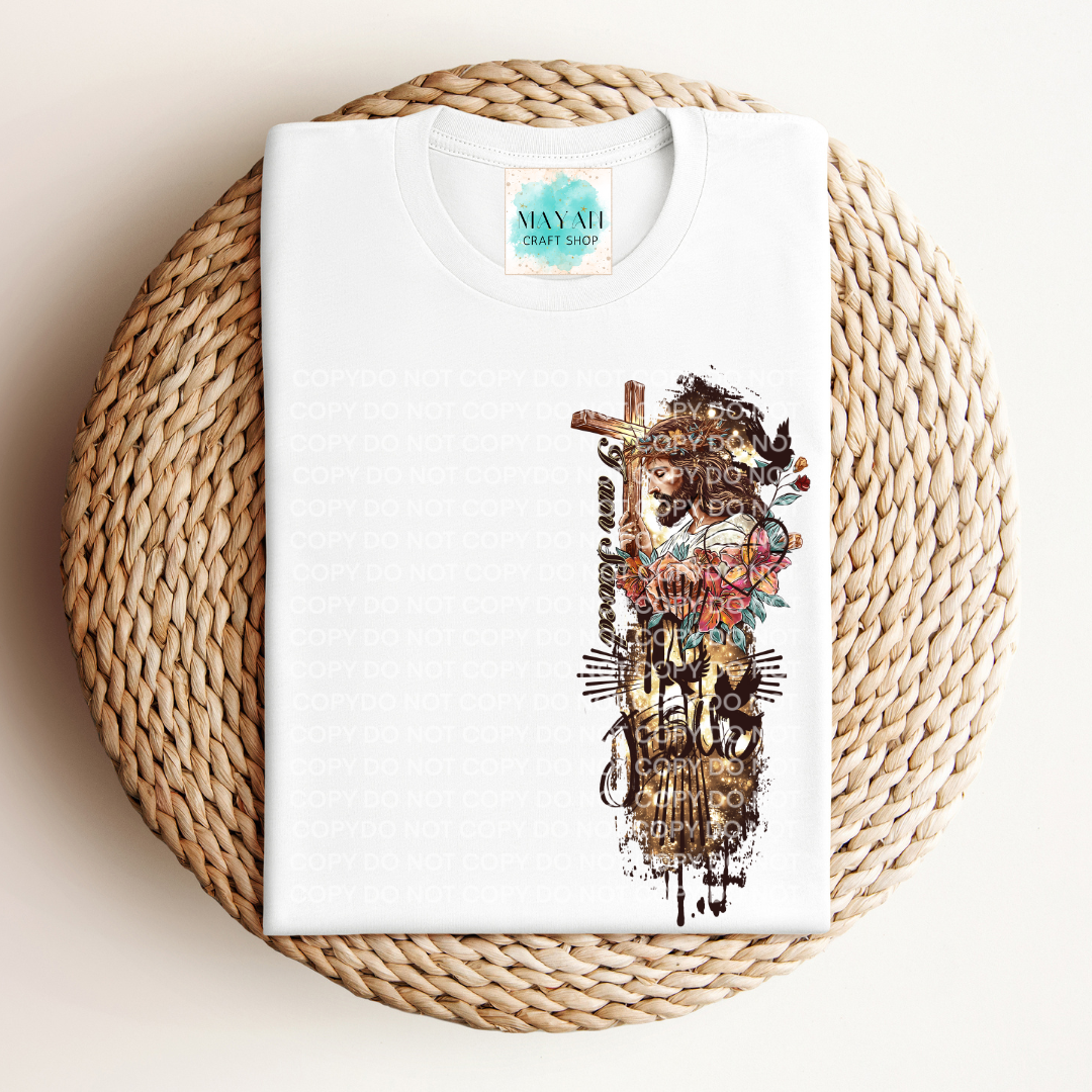 I am saved white shirt. -Mayan craft Shop