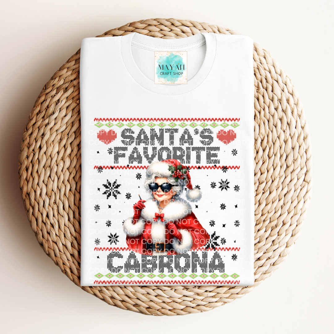 Santa's favorite cabrona white shirt. -Mayan Craft Shop