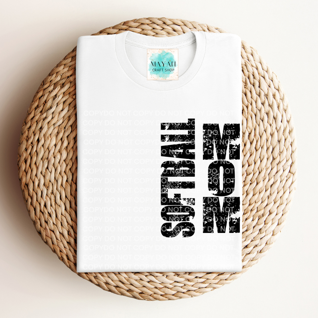 Softball mom white shirt. -Mayan Craft Shop