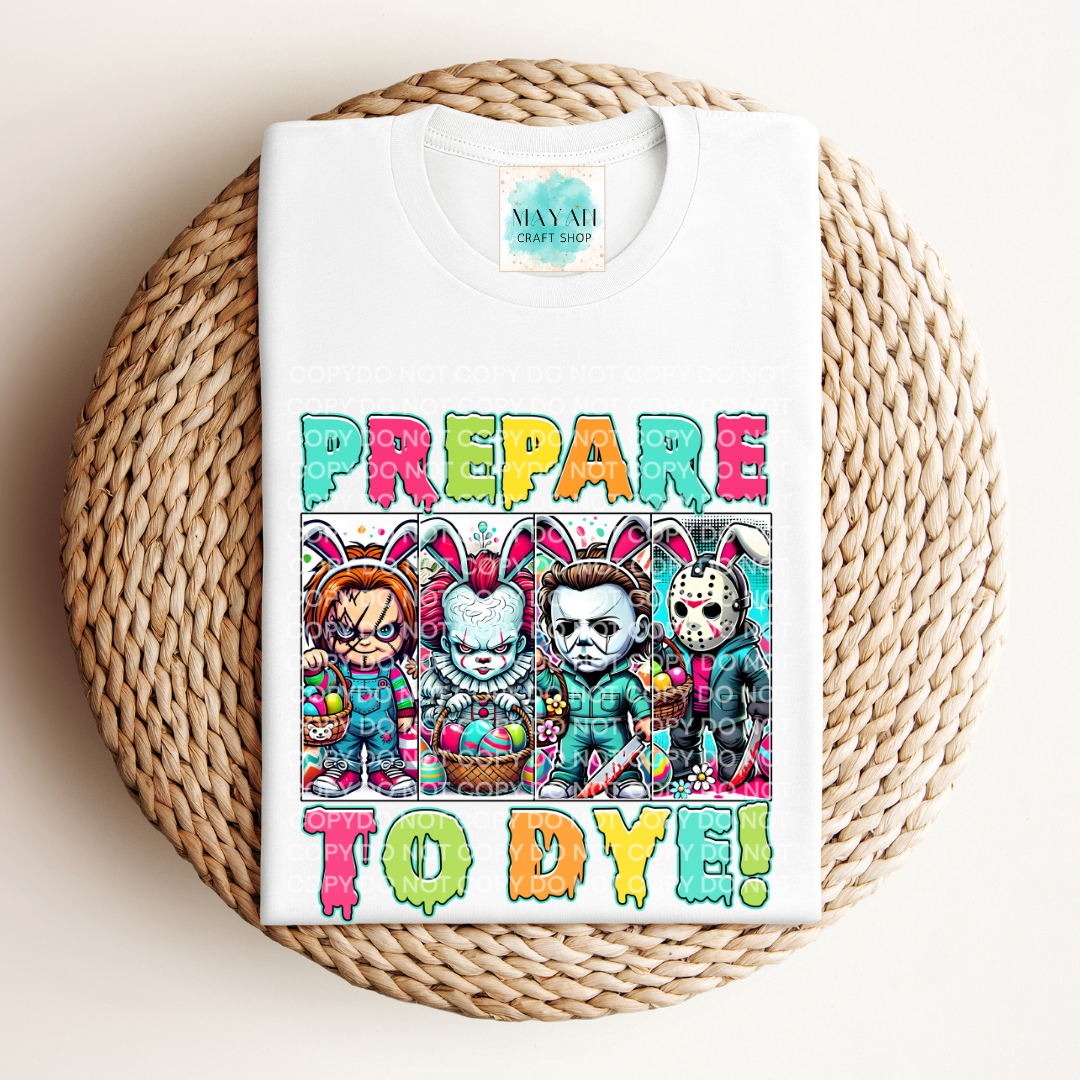 Prepare to dye white shirt. -Mayan Craft Shop