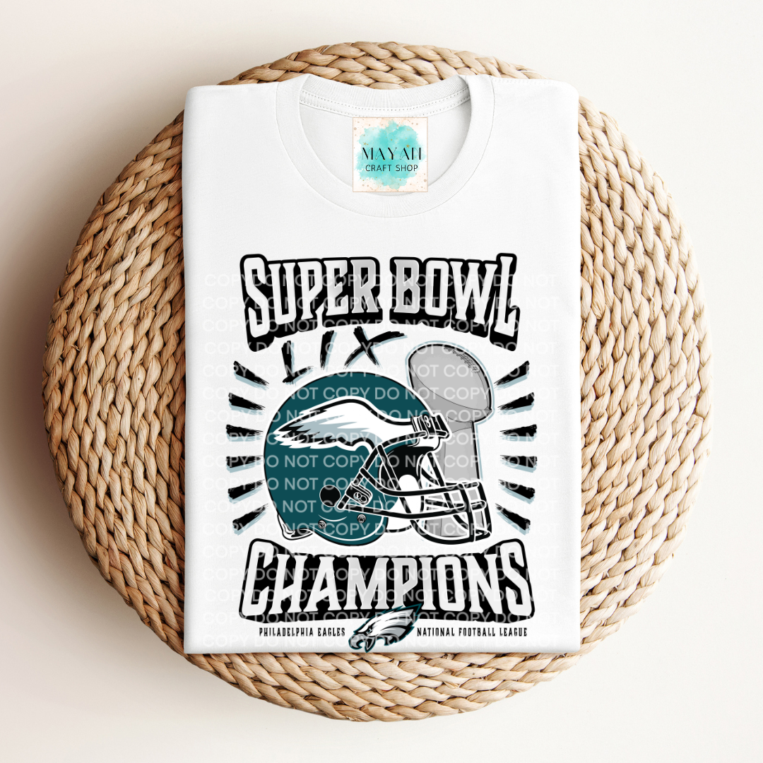 SB 2025 champs white shirt. -Mayan Craft Shop