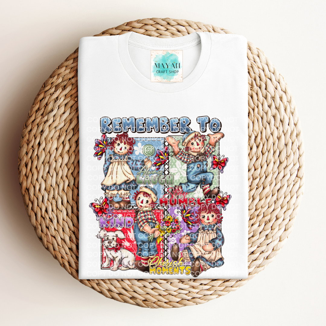 Cherish moments white shirt. -Mayan Craft Shop