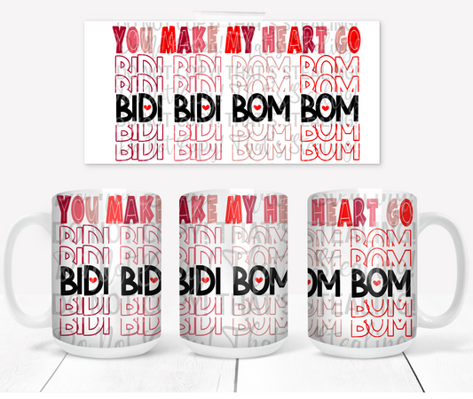 You make my heart go 15 oz. coffee mug. -Mayan Sub Shop