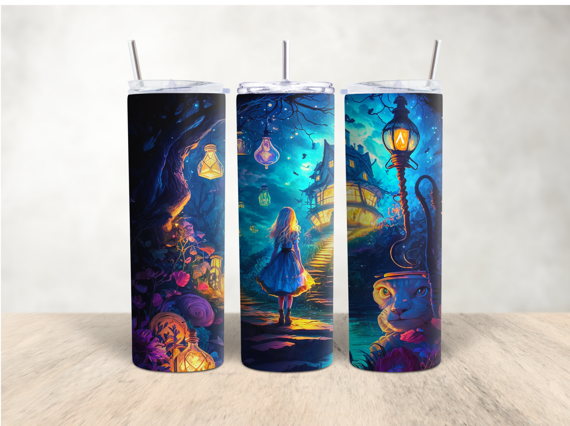 Fairy tale mystical land 20 oz. skinny tumbler - Mayan Sub Shop